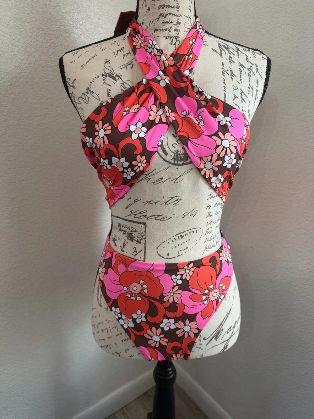 Frankie's Bikinis Dorothy One Piece Retro Floral Swimsuit